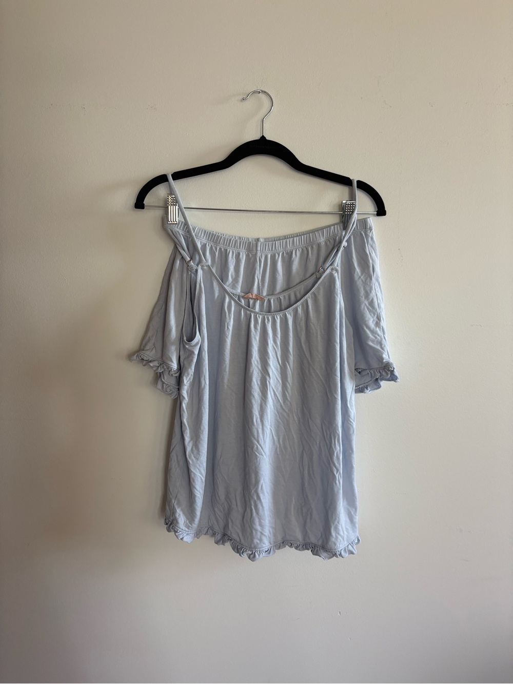 Eberjey Light Blue Off-Shoulder pajama set